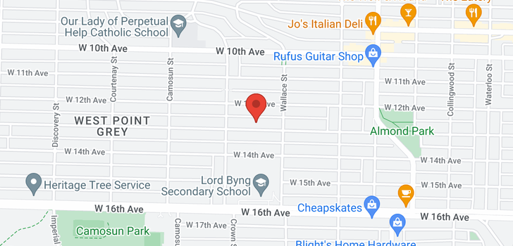 map of 3949 W 13TH AVENUE